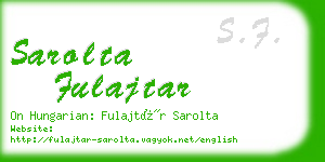 sarolta fulajtar business card